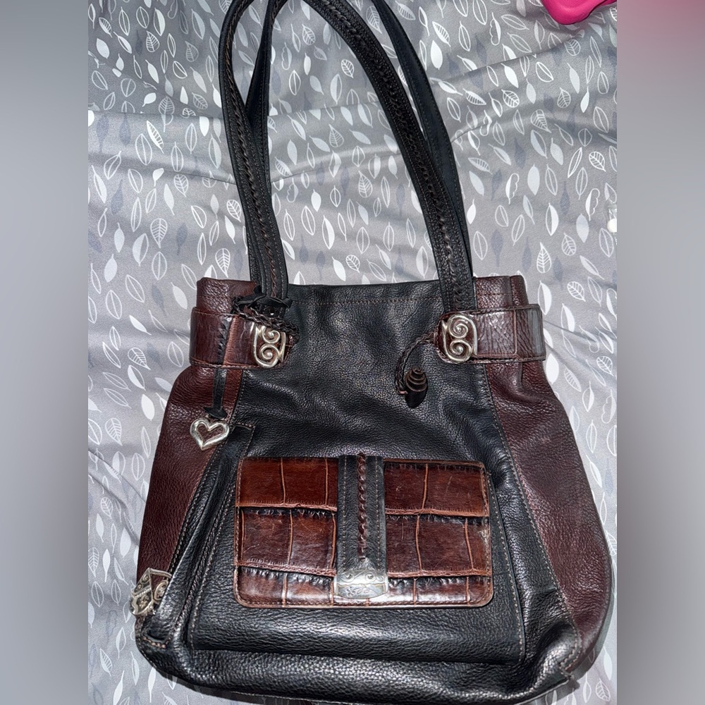 Brighton Black and Brown Shoulder Bag